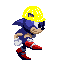 Sonic with a hardhat running